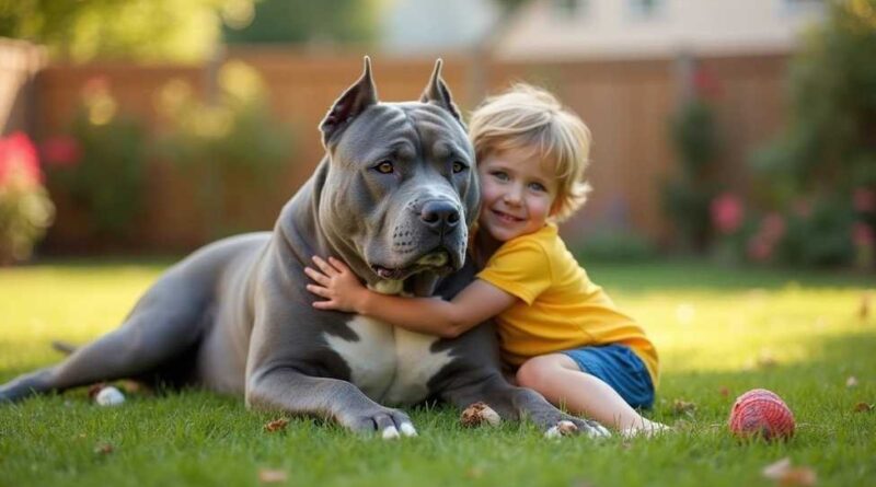 American Bullies safe around children